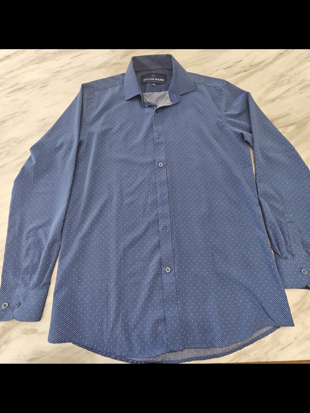 Men's Blue Microdot Dress Shirt